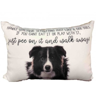 Pillow Handle stressful situations Like a Dog does. If you can eat it or play with it, just pee on it and walk away!