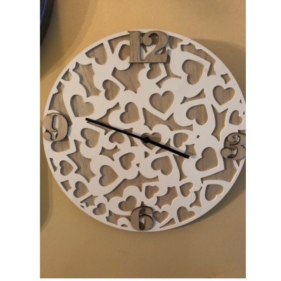 Horloge de Bois de Style Scandinave 39x3.5x39cm 
