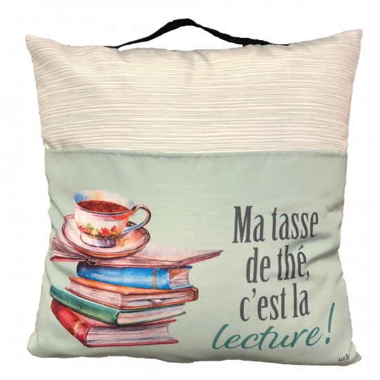 Pillow / Reading Pillow with Book Pocket And Handle