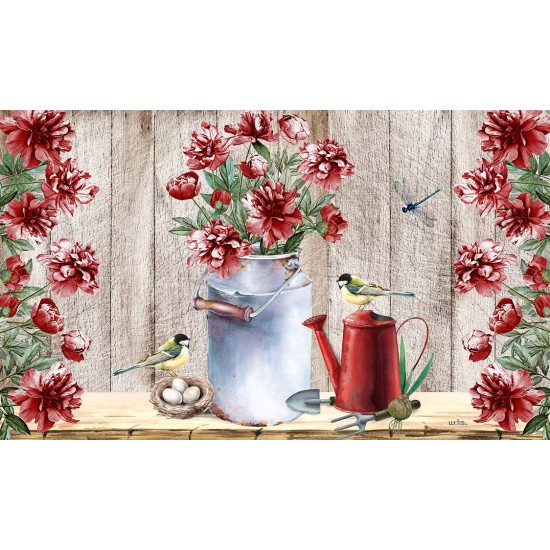 Decorative Mat30" x 18" Country Flowers